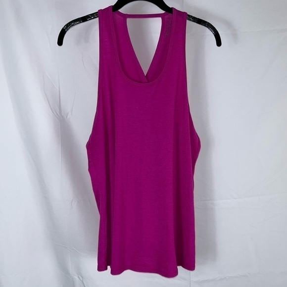 Athleta Tank Top Essence Tie Back Crewneck Pullover Cross Racerback Sleeveless - Picture 3 of 15